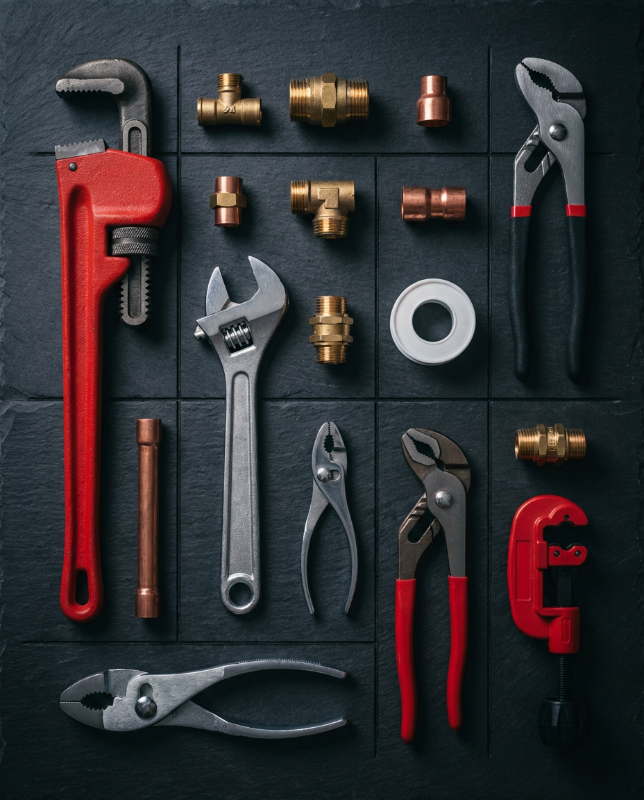 Profesionāli santehnikas instrumenti - cauruļu remonts un montāža Rīgā
